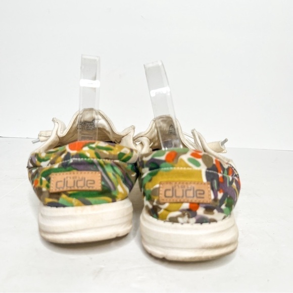 Hey Dude Wendy Funk Chambray White Size 11 Women’s Loafers - Picture 3 of 5